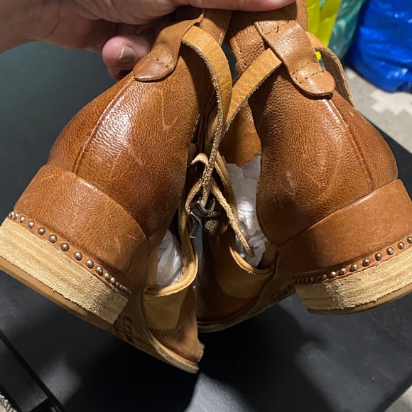 A.S.98 Maudie Leather Ankle Boots with Studs - Picture 10 of 12